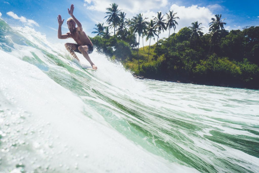 Man surfing, Sri Lanka