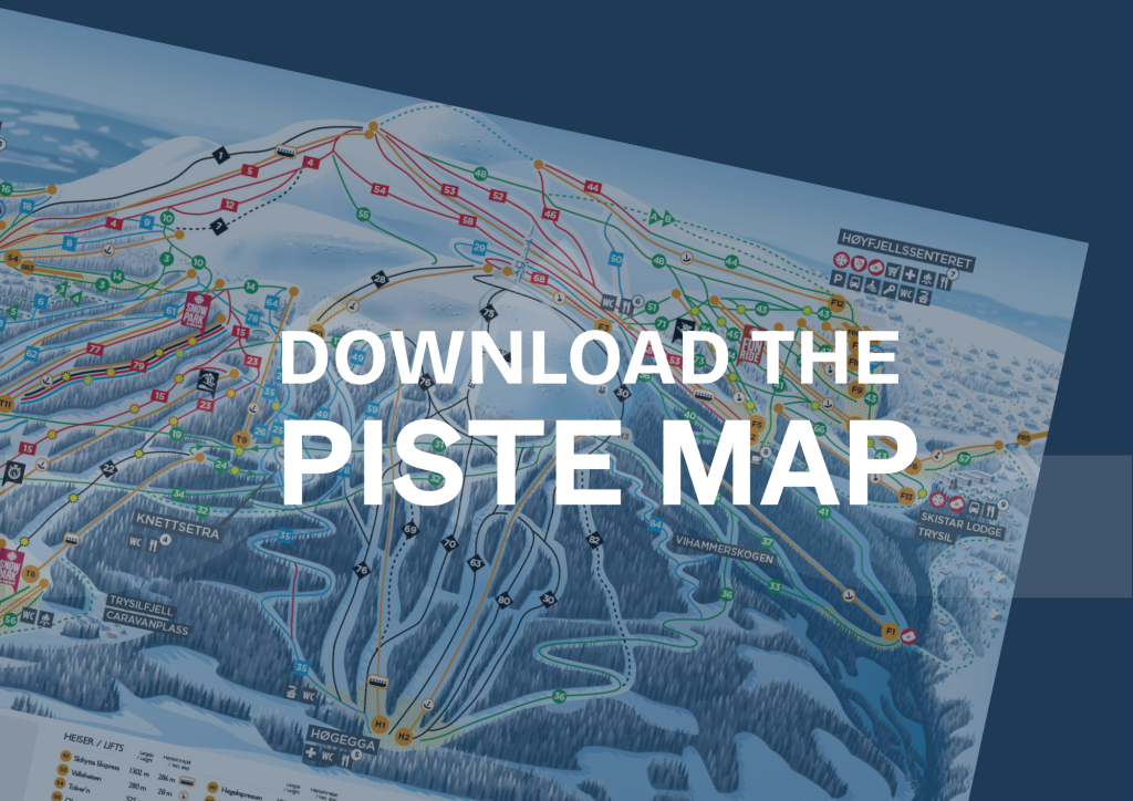 Piste map of Trysil, Norway. 